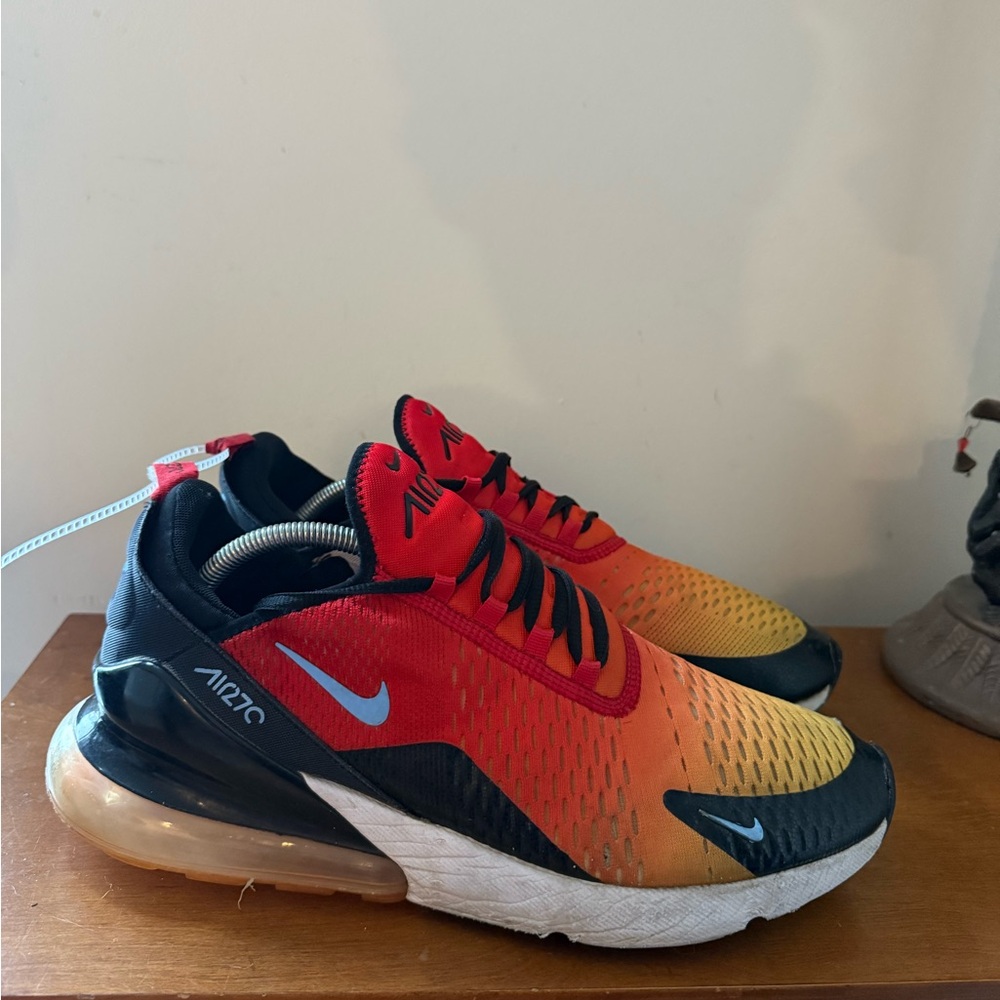 Nike Air Max 270 Sunset 2022 Men's 12.5 University Red Gold Shoe DQ7625-600